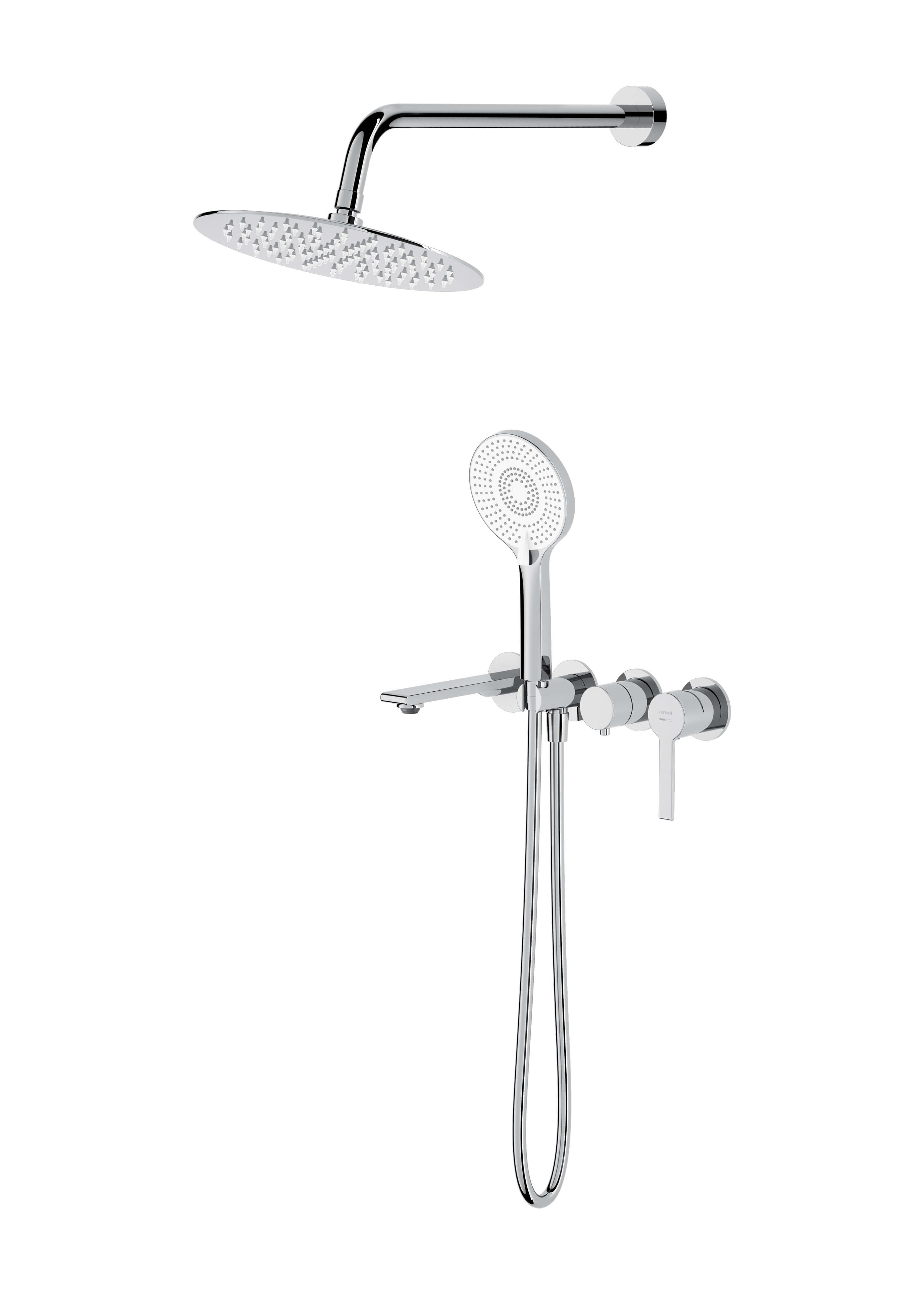 Cersanit Virgo set per vasca e doccia da incasso con soffione cromo S522-116