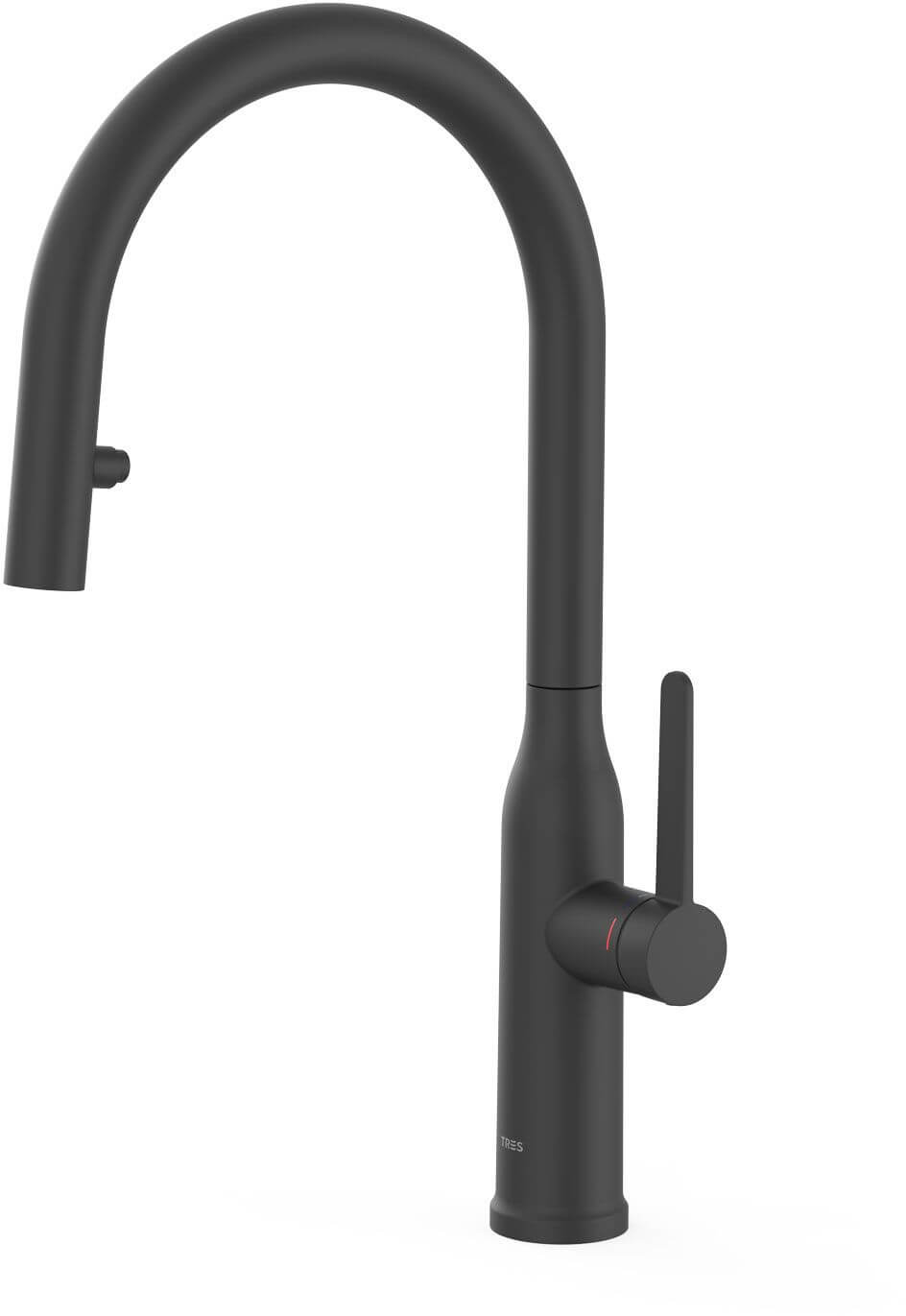 Tres Over-Wall rubinetto da cucina verticale nero 23043802NM