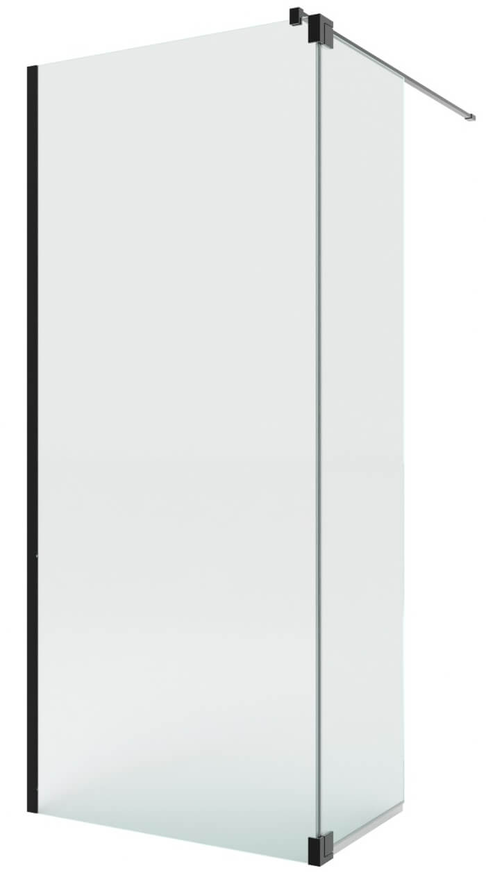 New Trendy Nesta Black box doccia walk-in 100x40 cm nero opaca/vetro trasparente K-5830