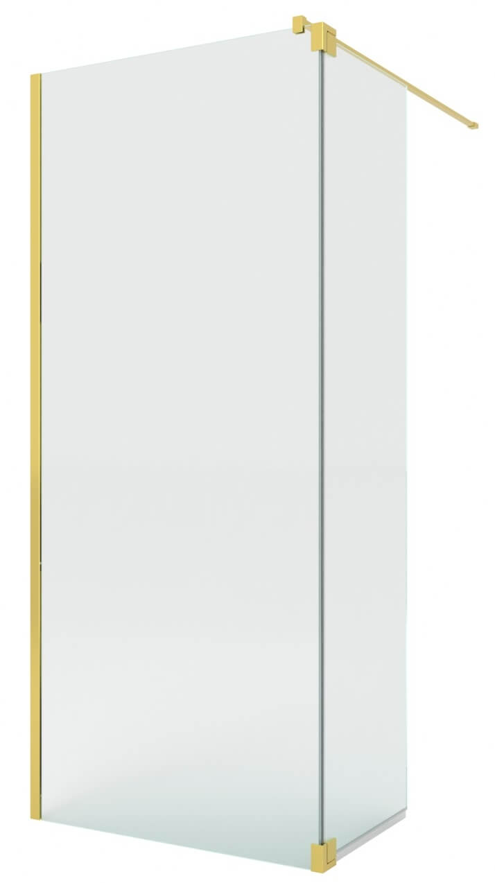 New Trendy Nesta Gold Shine box doccia walk-in 90x40 cm oro lucida/vetro trasparente K-5845