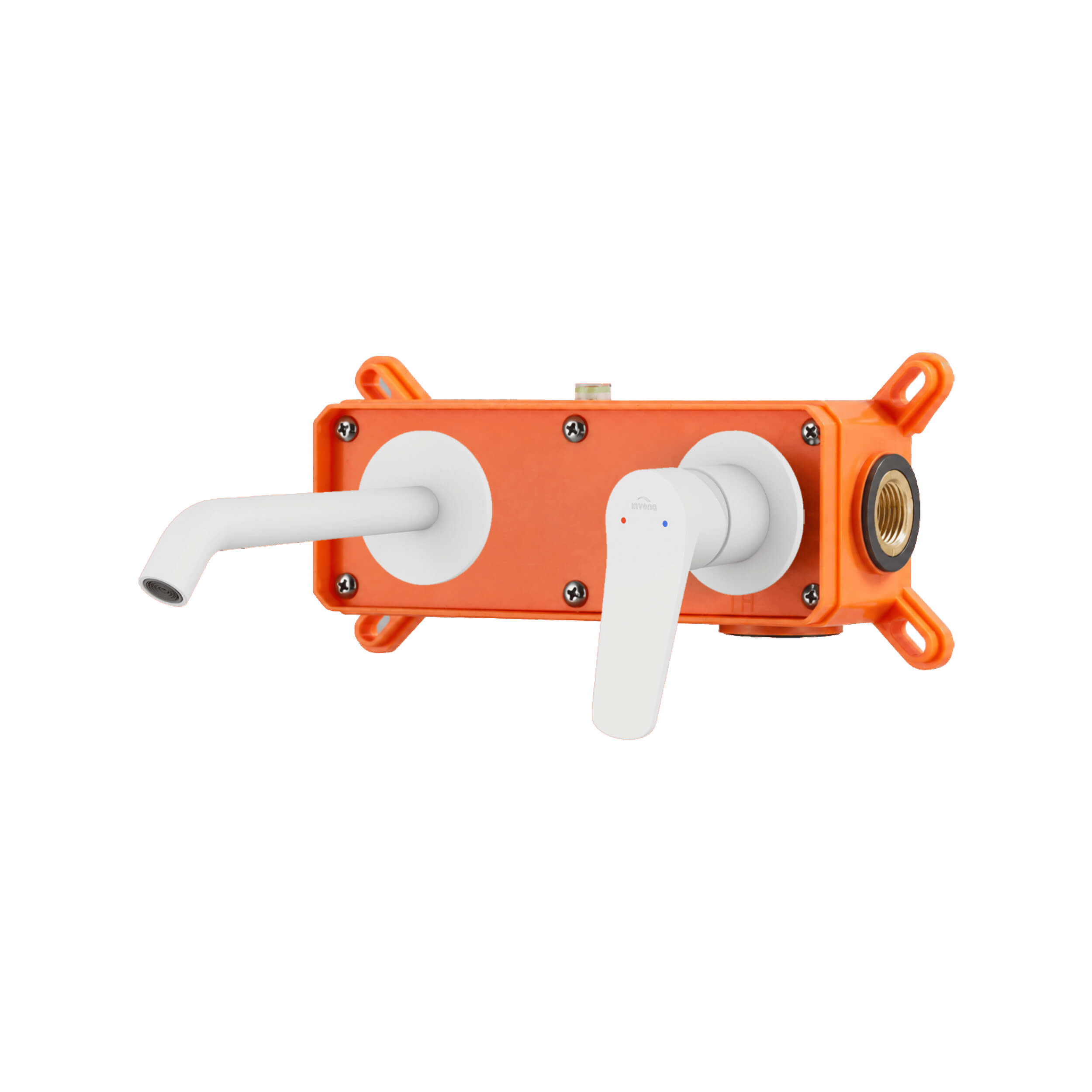 Invena Alonia rubinetto per lavabo da incasso bianco BP-70-U02