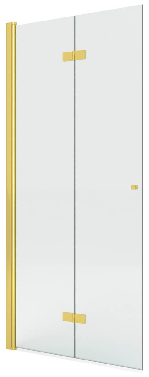 New Trendy New Soleo Gold Shine parete doccia walk-in 100 cm oro lucida/vetro trasparente K-5765