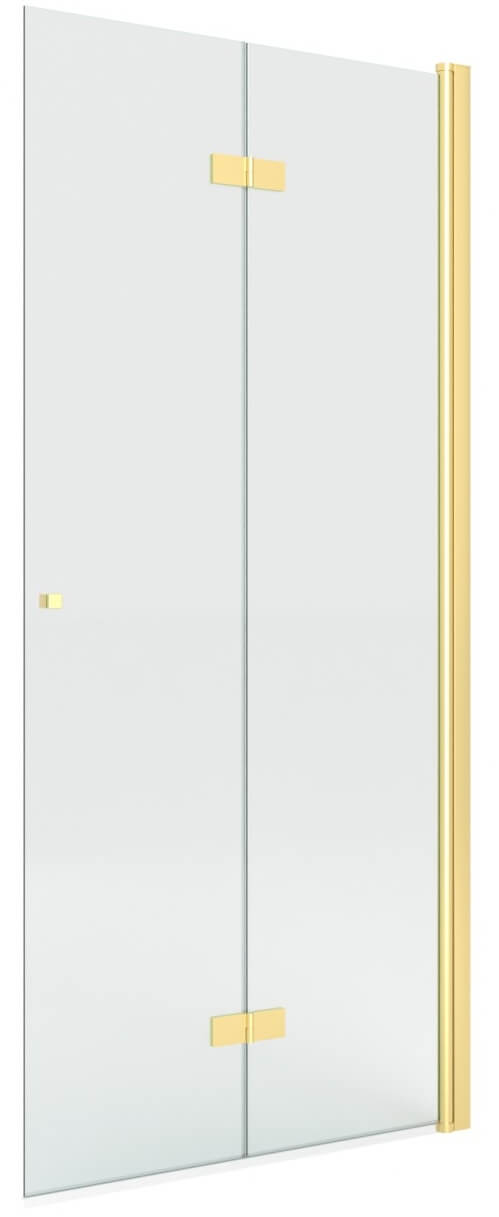 New Trendy New Soleo Gold Brushed parete doccia walk-in 100 cm oro spazzolata/vetro trasparente K-5776
