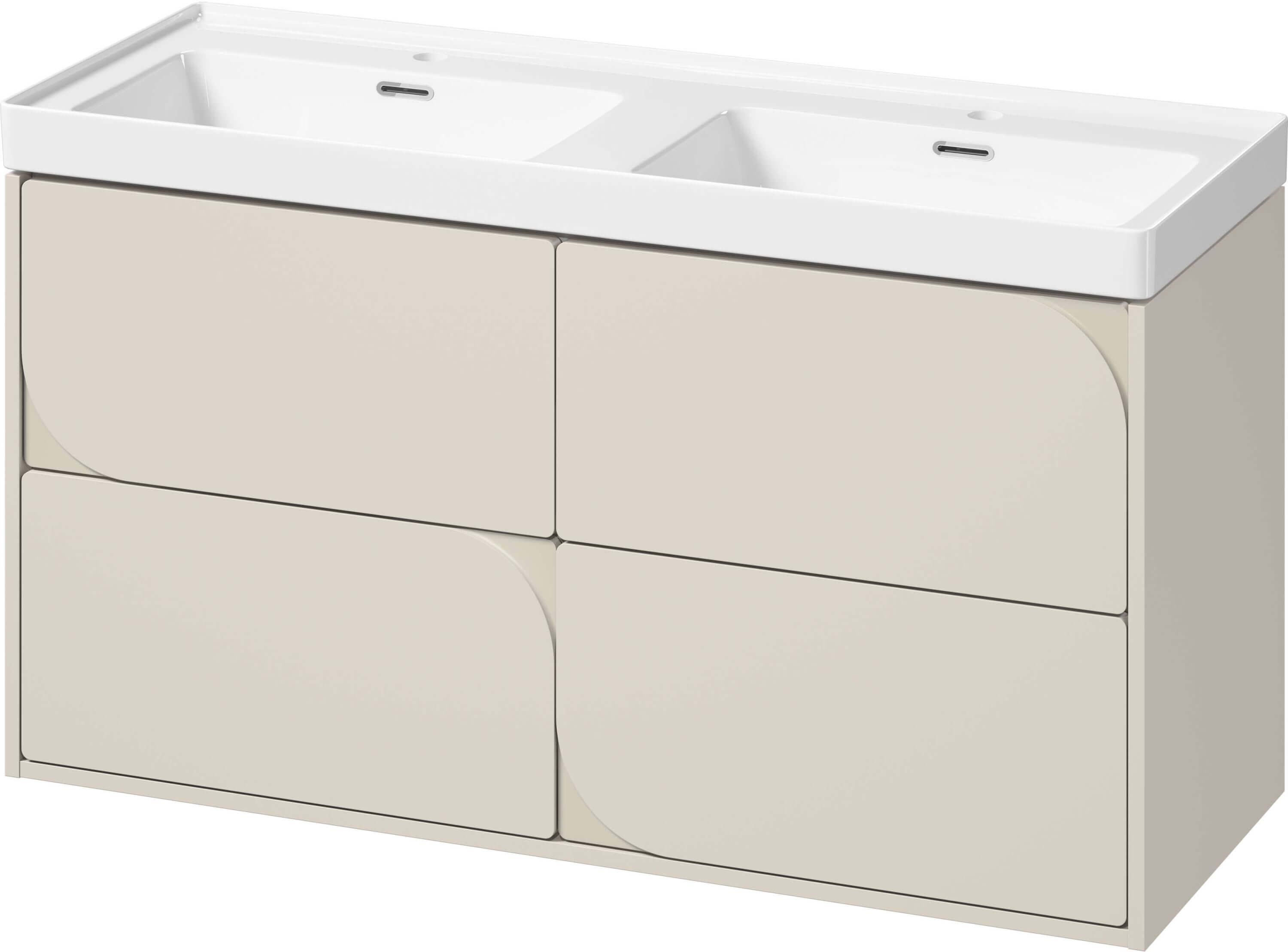 Set armadietto Cersanit Crea II S1058–028, lavabo Cersanit Crea K673-006