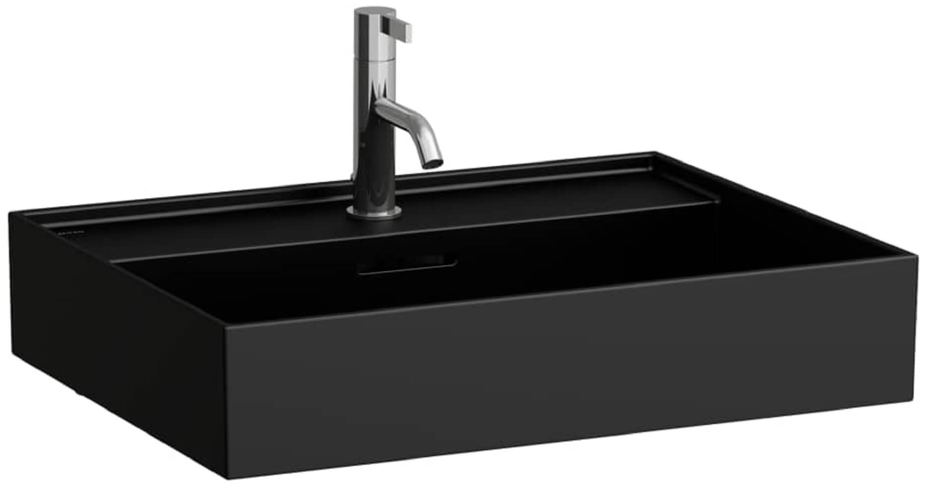 Laufen Kartell lavabo 60x46 cm rettangolare da mobile nero opaca H8103337161041