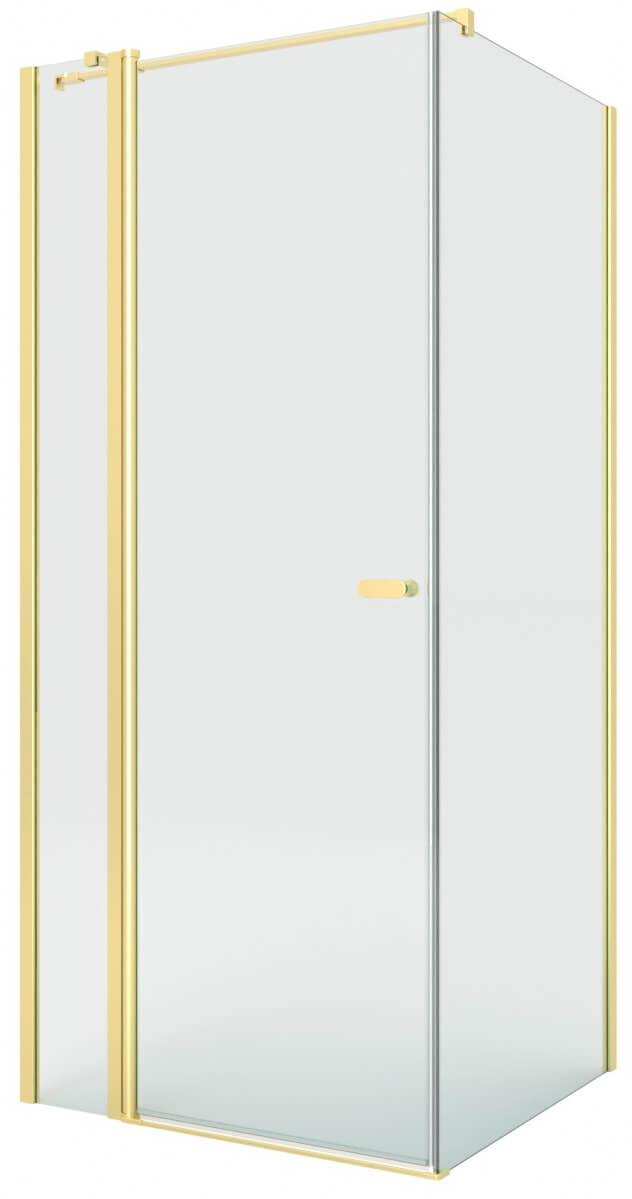 New Trendy New Soleo Gold Brushed box doccia 90x70 cm rettangolare oro spazzolata/vetro trasparente K-4200-WP