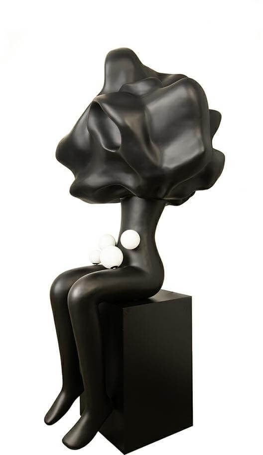 Moosee Human lampada da terra 4x3 W nero MSE1501100616