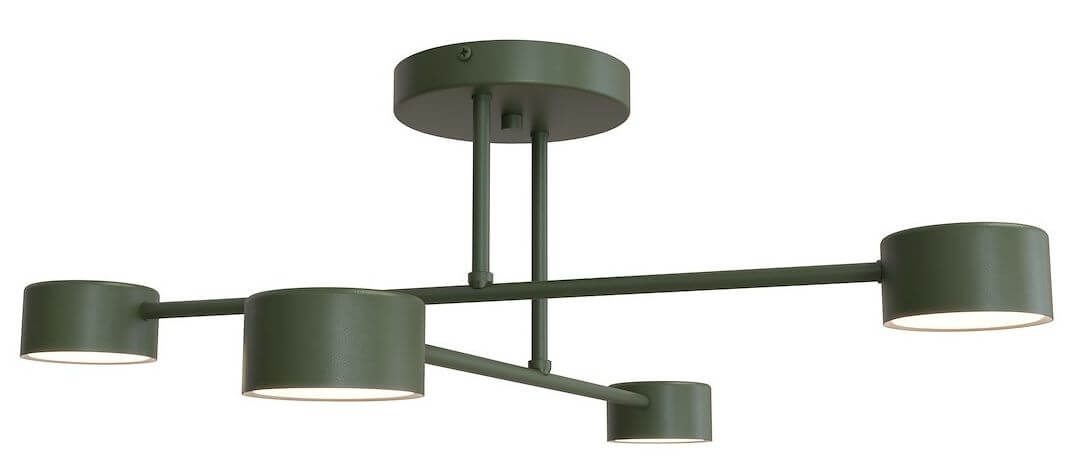 Emibig Halo lampada da soffitto 4x10 W verde 1841/4
