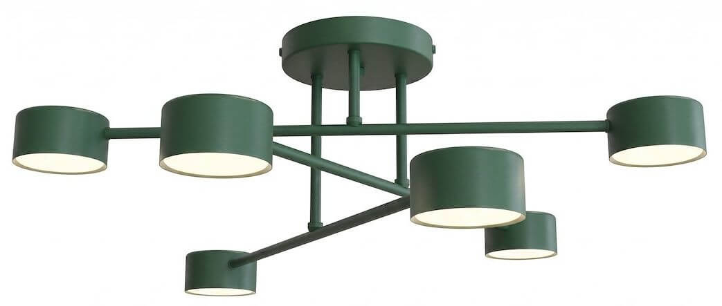 Emibig Halo lampada da soffitto 6x10 W verde 1841/6