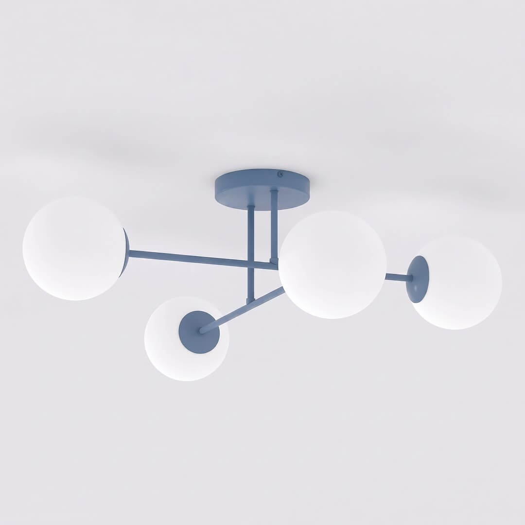 Emibig Roma lampada da soffitto 4x10 W blu-opale 1845/4