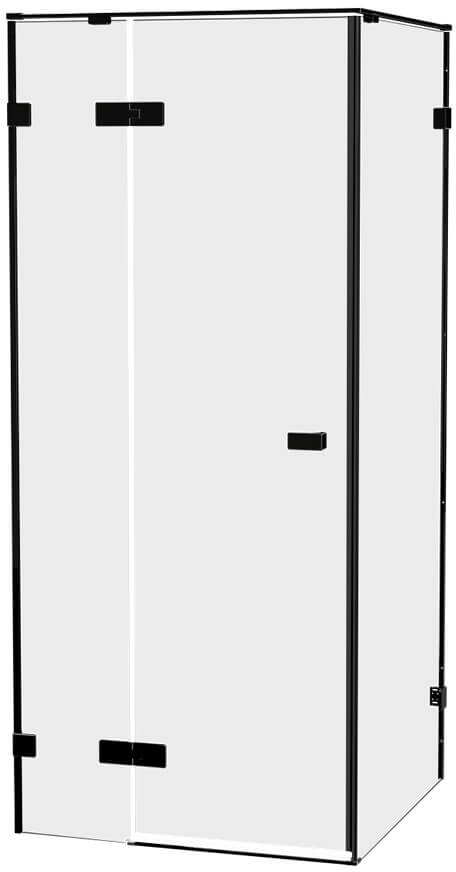 New Trendy Oxia Black box doccia 100x80 cm rettangolare nero opaca/vetro trasparente AXJ-0320
