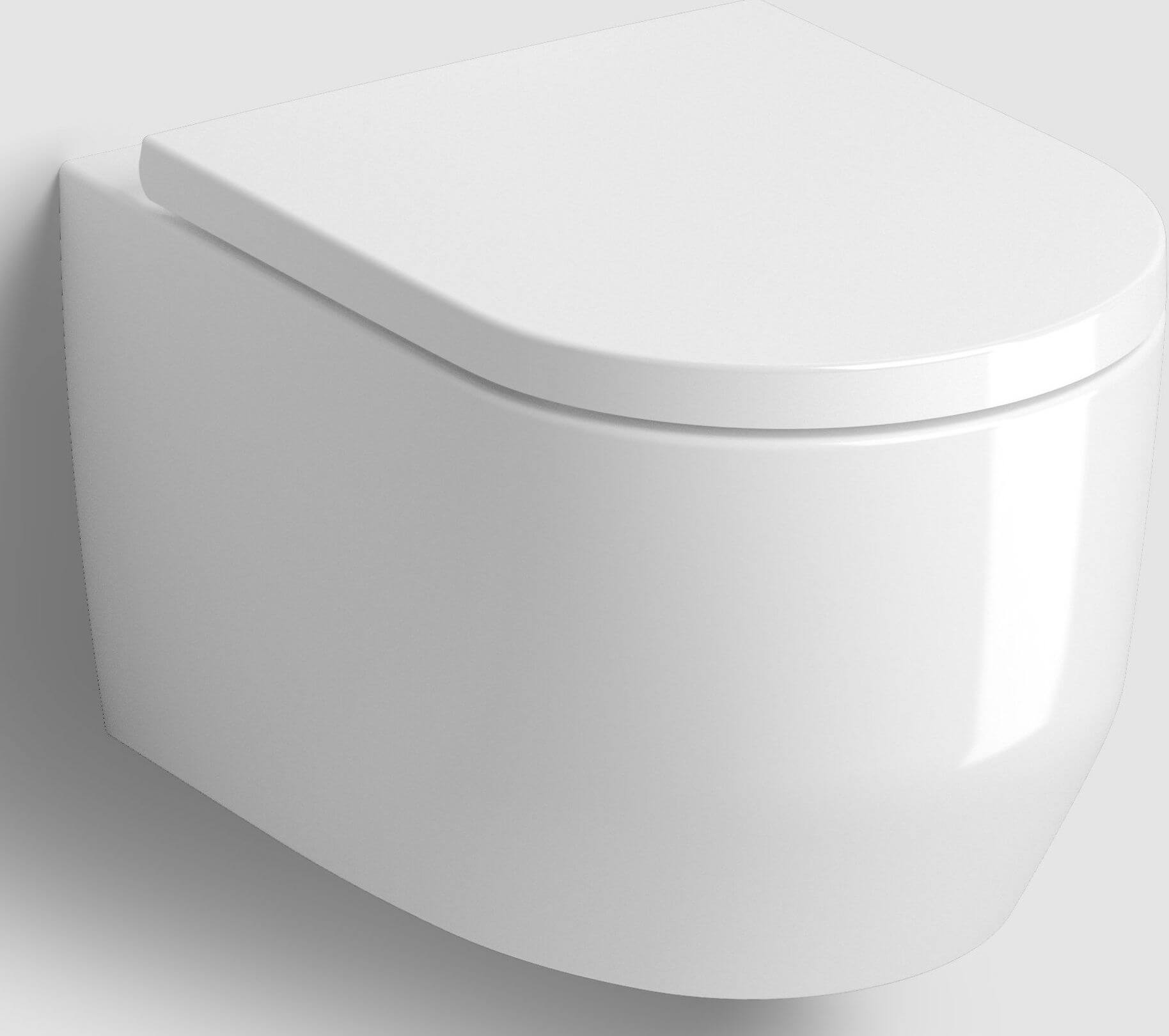 Clou InBe vaso wc con copriwater a discesa lenta sospeso senza brida bianco lucida IB/04.02260