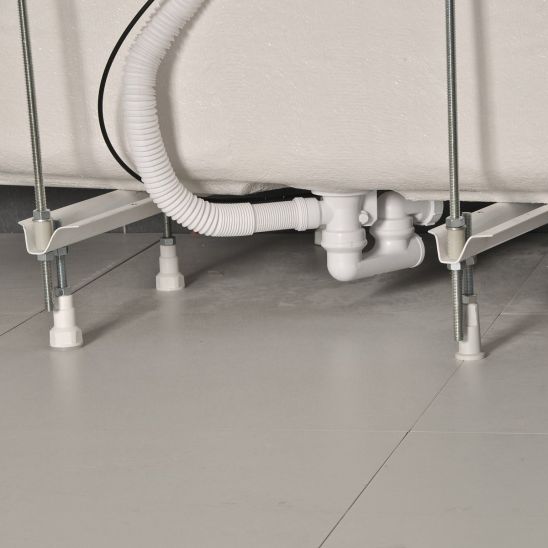 Set vasca da bagno angolare Ravak Rosa 95 C561000000, sifone per vasca da bagno Ravak X01305, GPX2240140