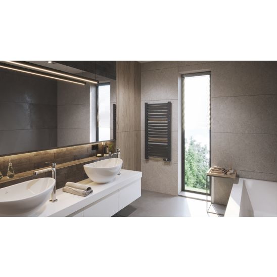 Set radiatore da bagno Instal Projekt Retto RET-50/140C12, set termostatico Instal Projekt Z17 606400001C12