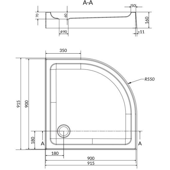 Set box doccia Cersanit Moduo S162-010, piatto doccia semicircolare Cersanit Tako S204-004