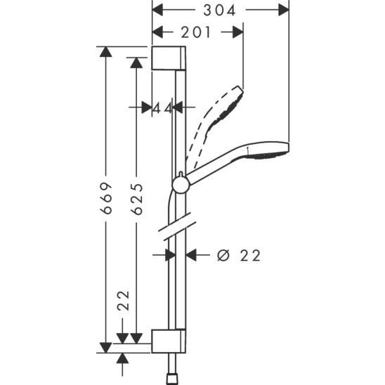 Set rubinetto per doccia Hansgrohe Talis S 72600000, rubinetto per lavabo Hansgrohe Talis S 72020000, 26562400