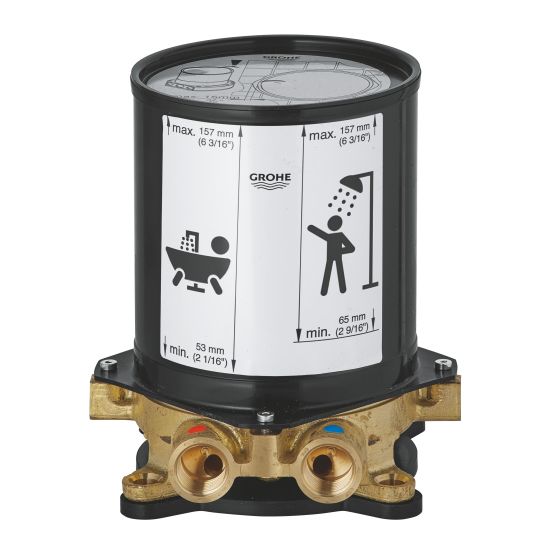 Set rubinetto per vasca e doccia Grohe Essence 23491001, elemento di montaggio a pavimento Grohe 45984001, 23590001