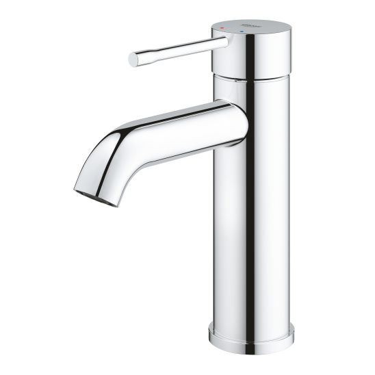 Set rubinetto per vasca e doccia Grohe Essence 23491001, elemento di montaggio a pavimento Grohe 45984001, 23590001