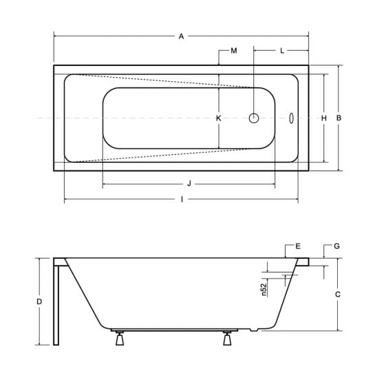 Set vasca da bagno rettangolare Besco Modern #WAM-130-MO, rivestimento per vasca da bagno Besco #OAP-130-UNI