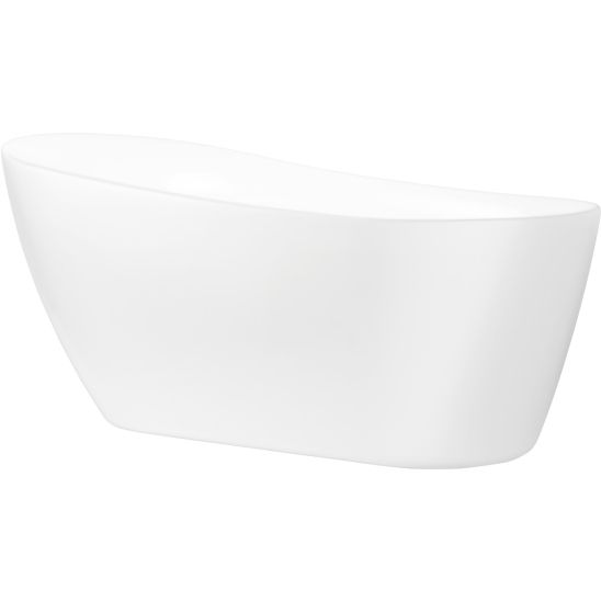 Set vasca da bagno freestanding Oltens Gocta 12003000, copertura piletta Oltens 09002000, 09004000