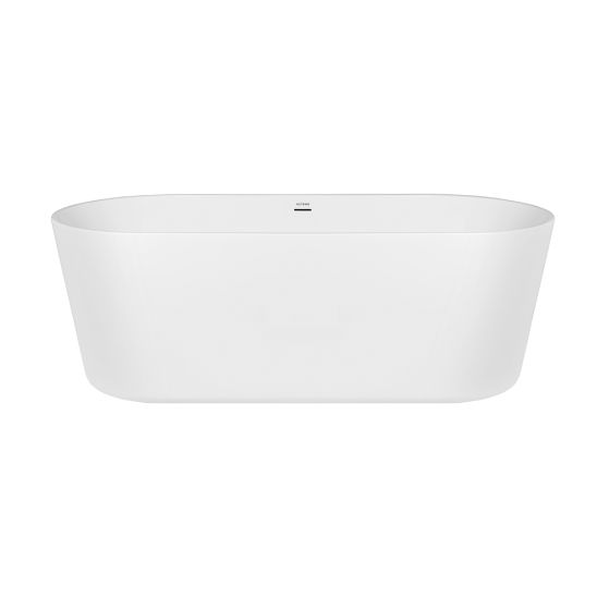 Set vasca da bagno freestanding Oltens Inga 12004000, copertura piletta Oltens 09002800
