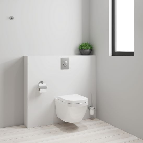 Set vaso WC Grohe Euro Ceramic 3932800H, modulo di installazione con placca di comando Grohe Solido 38811KF0, 39331001