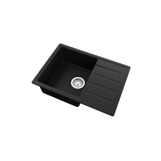 Set lavello in granito Teka Comfor TQ 115350000, rubinetto da cucina Teka Uni 116030071