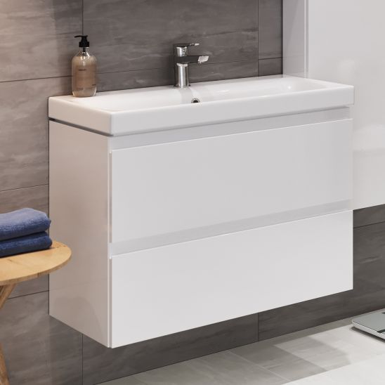Set armadietto Cersanit Moduo S929-010, lavabo Cersanit Moduo K116-052, K116-020, S590-023