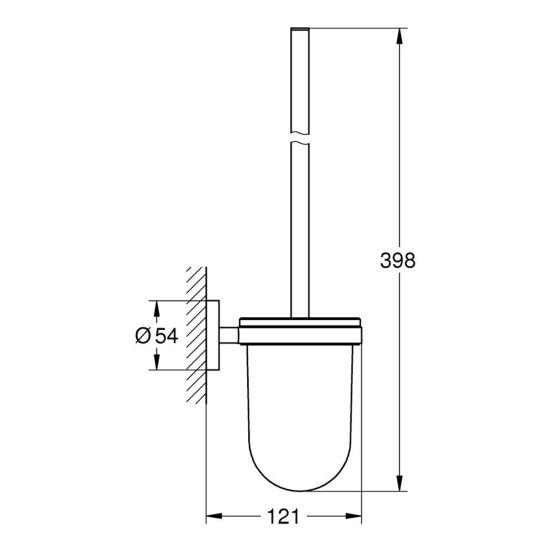Set placca di comando Grohe Skate 38732GL0, scopino WC Grohe Essentials 40374GL1, 40689GL1, 40364GL1