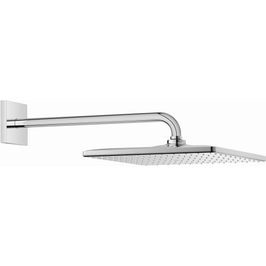 Set soffione doccia con braccio Grohe Rainshower 26564000, rubinetto per vasca e doccia Grohe Eurocube 24062000, 27702000, 35600000, 27704000
