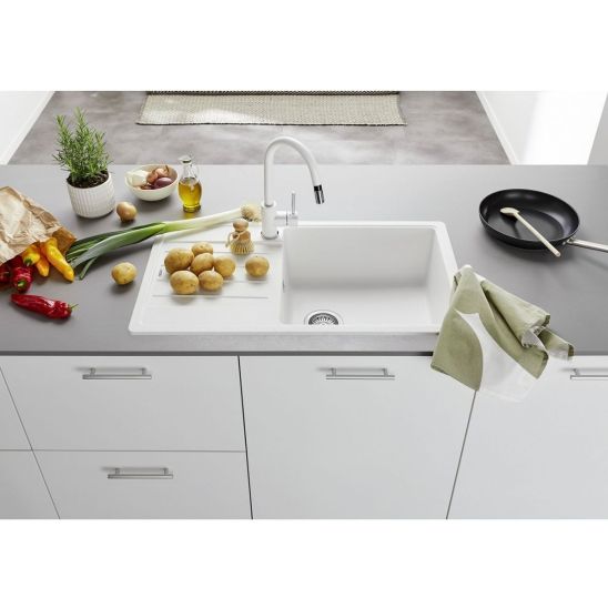 Set lavello in granito Blanco Legra XL 6 S 523328, rubinetto da cucina Blanco Mida 517742