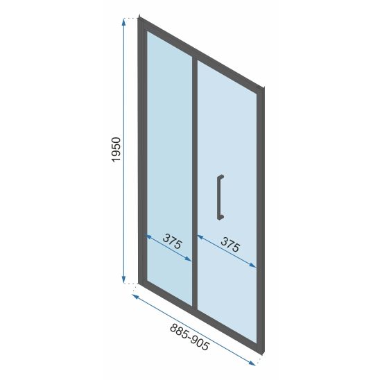 Set porta doccia Rea Rapid Fold REA-K6419, parete doccia Rea Rapid REA-K6422