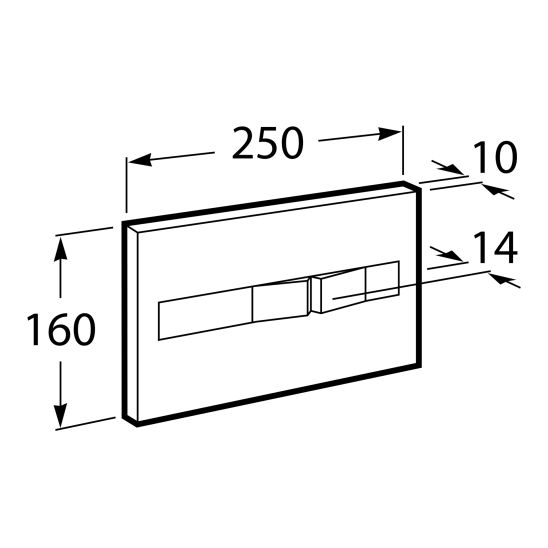 Set modulo di installazione Roca Duplo One A890070020, placca di comando Roca PL A890196001