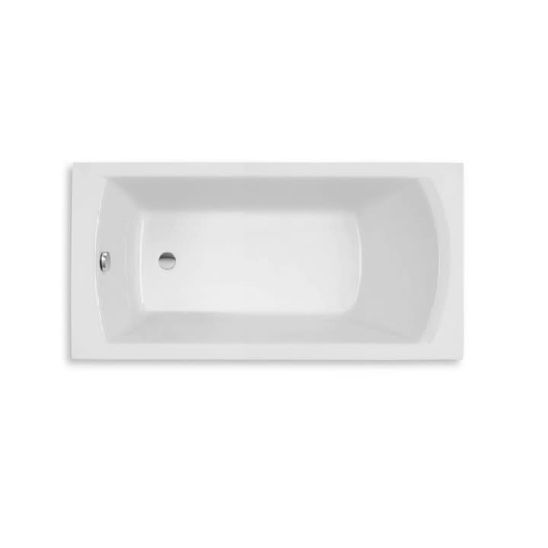 Set vasca da bagno rettangolare Roca Linea Slim A248544000, rubinetto per vasca e doccia Roca Lanta A5A0111C00, AM4008512M
