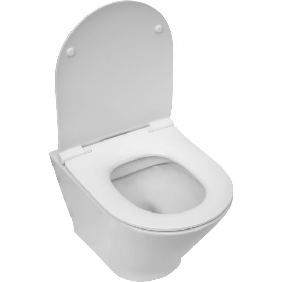 Set vaso WC con copriwater a discesa lenta Roca Gap Round A34H0N3000, modulo di installazione Roca Duplo One A890070020, A890189206, A890063000