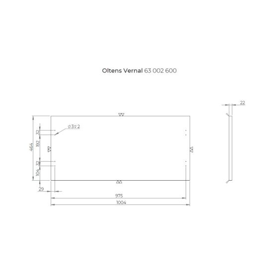 Set armadietto Oltens Vernal 60002700, piano sopra armadietto Oltens Vernal 63002600