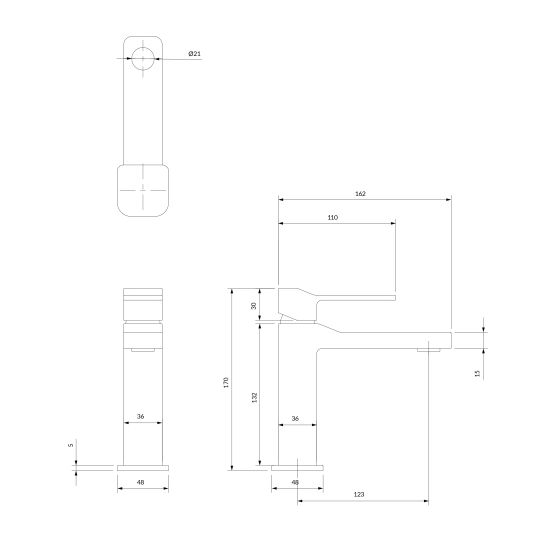 Set set doccia Omnires Slide SYSSL12GR, rubinetto per lavabo Omnires Slide SL7710GR, SL7720GR