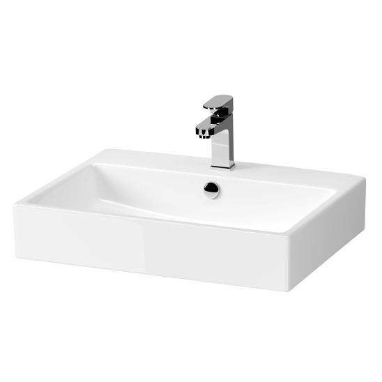 Set armadietto Cersanit Virgo S522-020, lavabo Cersanit Virgo K118-006