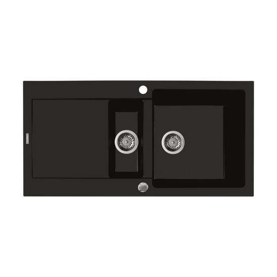 Set lavello in granito Oltens Gravan 72300300, rubinetto da cucina Oltens Litla 35204100