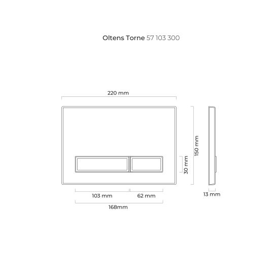Set vaso WC Oltens Hamnes 42513300, modulo di installazione Oltens Triberg 50001000, 45100300, 57103300, 49301000