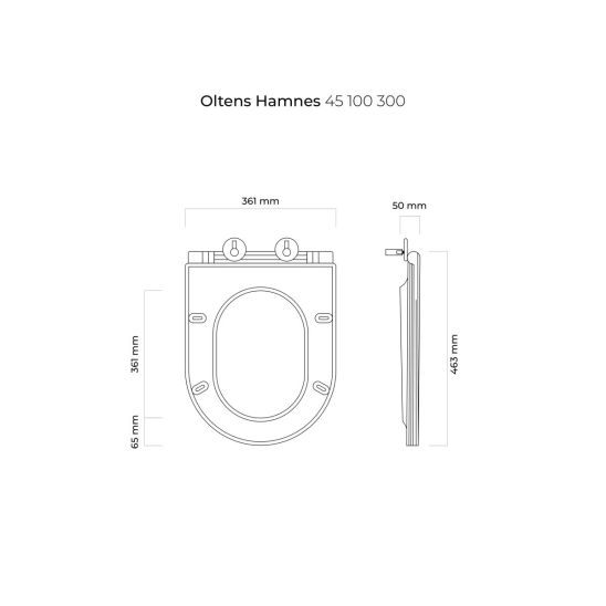 Set vaso WC Oltens Hamnes 42513300, copriwater Oltens Hamnes 45100300