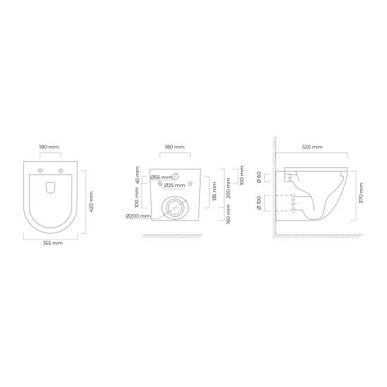 Set vaso WC Oltens Hamnes 42513300, copriwater Oltens Hamnes 45100300