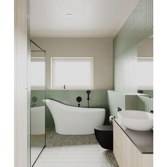 Set rubinetto per vasca e doccia Hagser Della HGR11000034, soffione doccia Hagser Mila HGR27000037, HGR29000037, HGR26000037, HGR23000037, HGR31000037