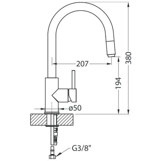Set lavello in granito Alveus Cadit 1132025, rubinetto da cucina Alveus Delos 1129019