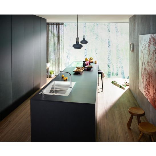 Set lavello in acciaio Hansgrohe S 71 43302800, rubinetto da cucina Hansgrohe Focus M41 31815000