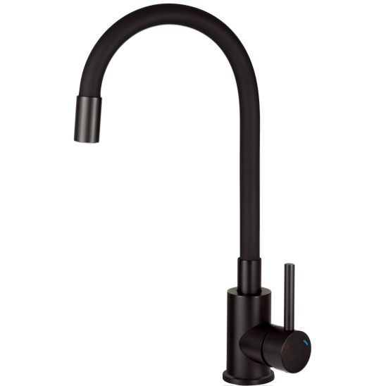 Set lavello in granito Deante Eridan ZQE_G104, rubinetto da cucina Deante Neo Luno BOC_N72M