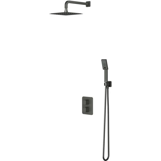 Set set doccia Omnires Slide SYSSL11GR, rubinetto per lavabo Omnires Slide SL7715GR, SL7720GR