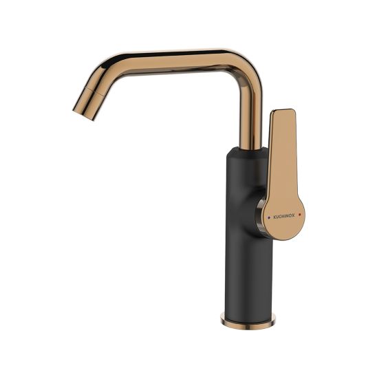 Set lavello in granito Kuchinox Hunter SBU711T, rubinetto per lavabo Kuchinox Alanis BQI825D