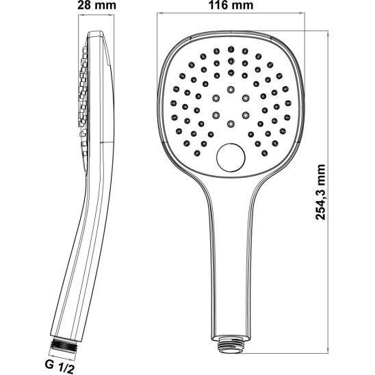Set rubinetto per doccia Hagser Ulva HGR60000033, doccetta Hagser Emma HGR18000037, HGR31000037, HGR25000037