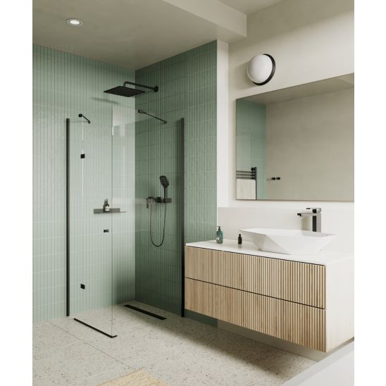 Set rubinetto per vasca e doccia Hagser Ulva HGR13000034, soffione doccia Hagser Ella HGR28000037, HGR29000037, HGR26000037, HGR24000037, HGR31000037